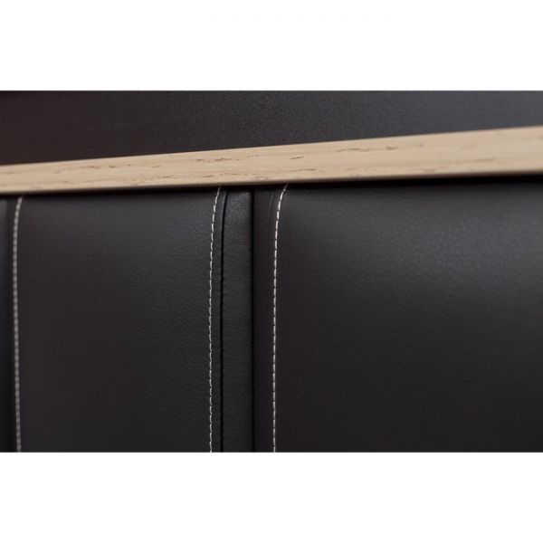 Кровать Люкс Nature 308, 1400 ? 2000 мм, без основания, цвет гаскон пайн / чёрный