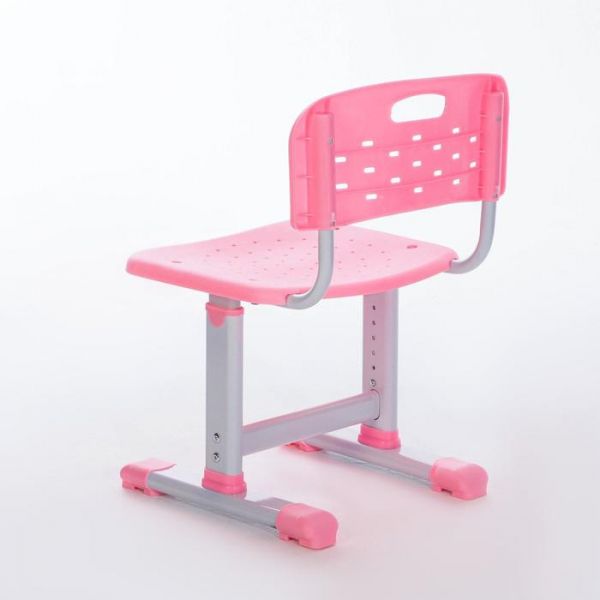 Растущая парта со стулом S05, розовая, ростовая группа №3-4
