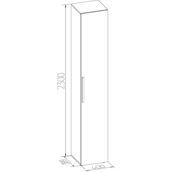 Шкаф для белья Nature 83, 400 ? 389 ? 2300 мм, цвет гаскон пайн