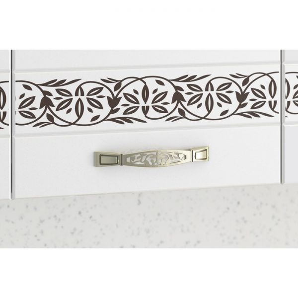 Кухонный гарнитур Мечта 1600х600 белый/белый металлик/гранат металлик