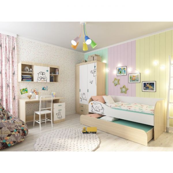 Стол письменный «Кот 17», цвет туя светлая / белый