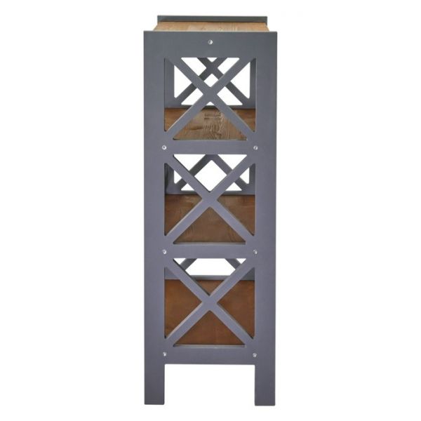 Стеллаж Лофт, полки из натурального дерева (90х42,2х31,6) Цвет полок Орех