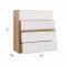 Комод «Дакота», 4 ящика, 801 ? 408 ? 911 мм, цвет дуб сонома / белый глянец