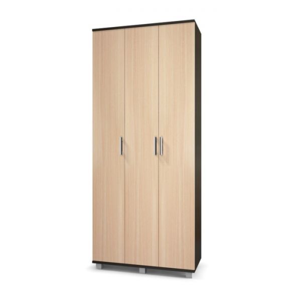 Шкаф трёхстворчатый Карина, 420x900x2100, Венге/дуб млечный