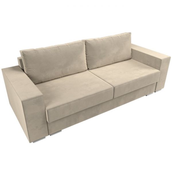 Прямой диван «Исланд», микровельвет, цвет бежевый