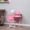 Растущая парта со стулом S01, розовая, ростовая группа №3-4