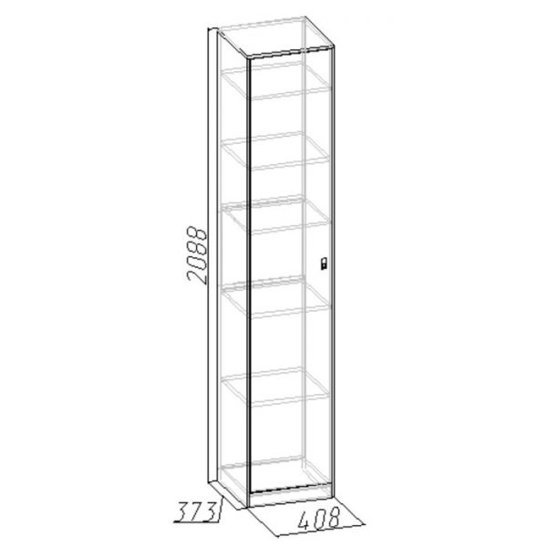 Шкаф для белья «Комфорт 7», 408 ? 373 ? 2088 мм, цвет венге