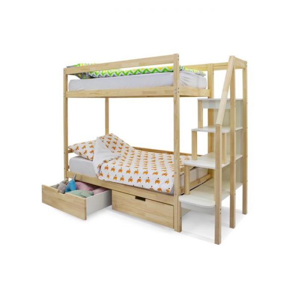Детская двухъярусная кровать Бельмарко Svogen натура