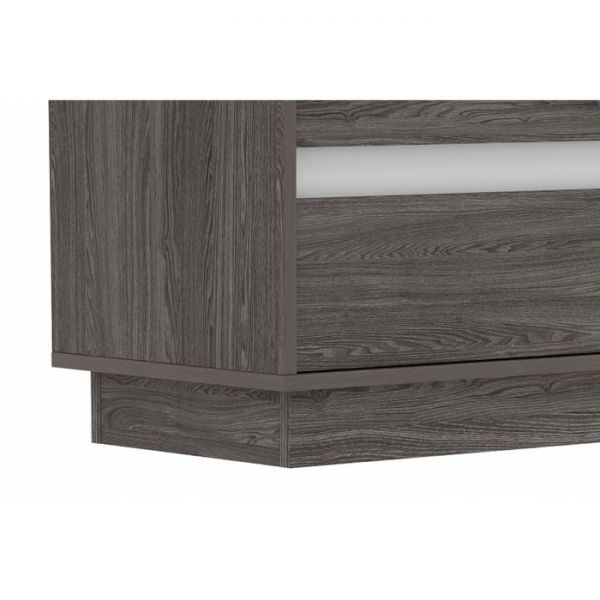 Тумба под ТВ Virginia НМ 011.28, 1242х400х554, Белый Скандинавский/Ясень Анкор темный