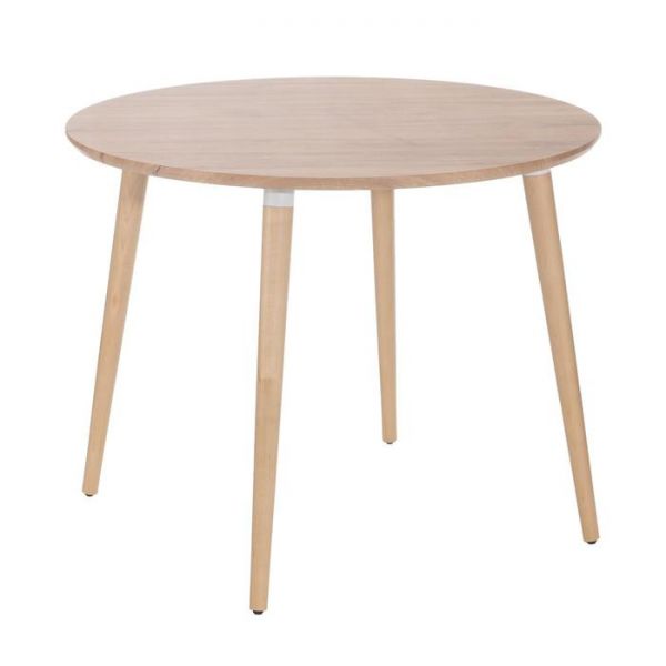 Стол обеденный Бони нераздвижной 940х940х750 Дуб Крафт Золотой/опора Натуральное дерево