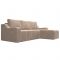 Угловой диван «Элида», правый угол, велюр, цвет бежевый
