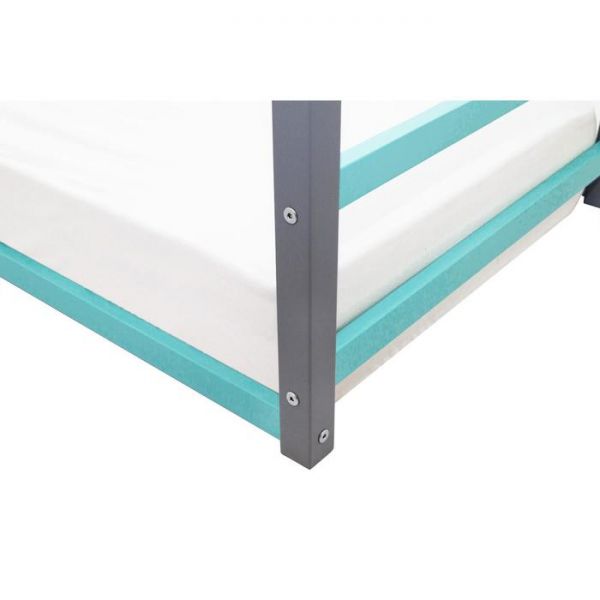 Детская кровать-домик Монтессори Бельмарко Svogen графит-мятный