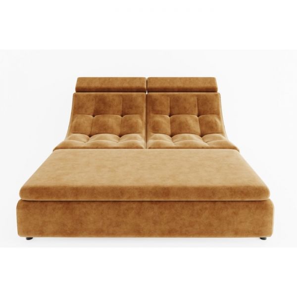 Прямой диван «Монако 3», механизм дельфин, ППУ, велюр, цвет селфи 01