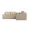Угловой диван «Кембридж», механизм еврокнижка, экокожа, цвет бежевый