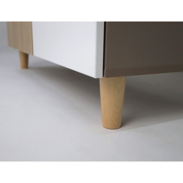 Шкаф-витрина правая Моана-3.1 1000х420х1420 палермо/мокко