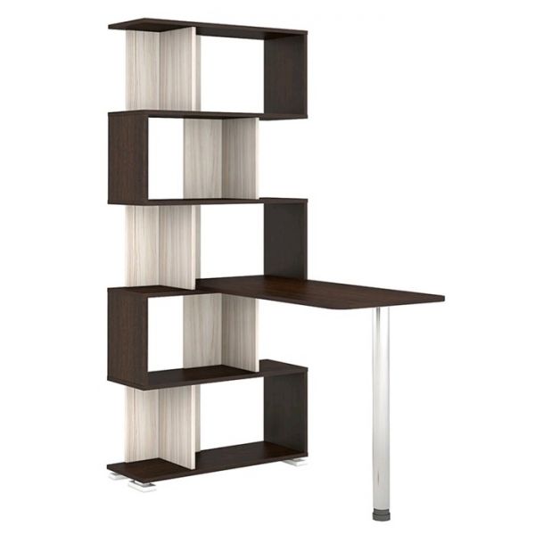 Стол-стеллаж «СЛ 5СТ», 750 ? 1099 ? 1731 мм, цвет венге / карамель / венге