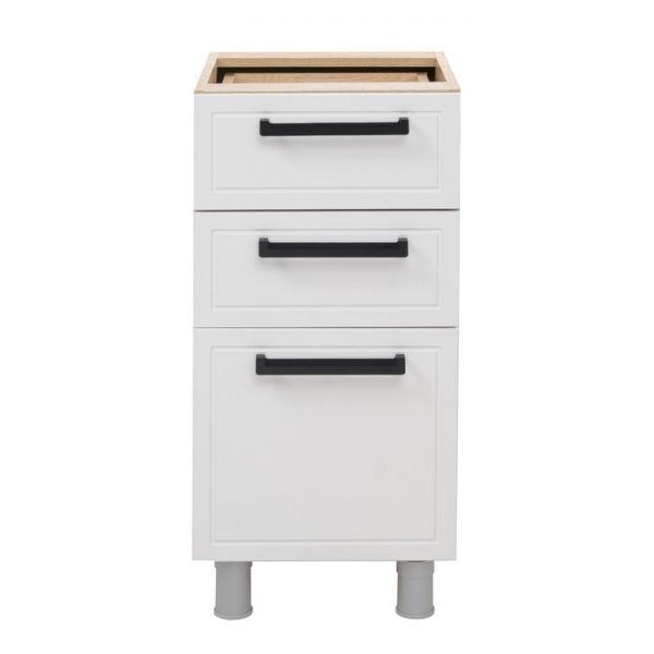 Шкаф наполный 3 ящ. Квадро 400х470х826 Дуб сонома/Нубук Милк