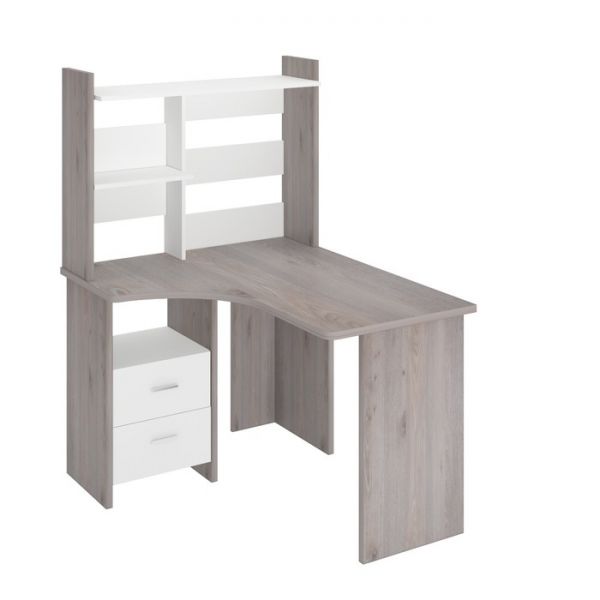 Компьютерный стол, 1000 ? 1200 ? 1520 мм, левый угол, цвет нельсон/белый