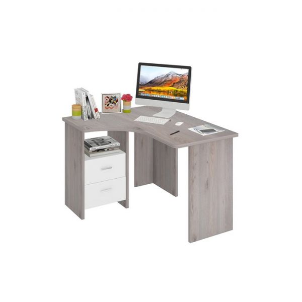 Угловой стол, 1000 ? 1200 ? 770 мм, левый угол, цвет карамель