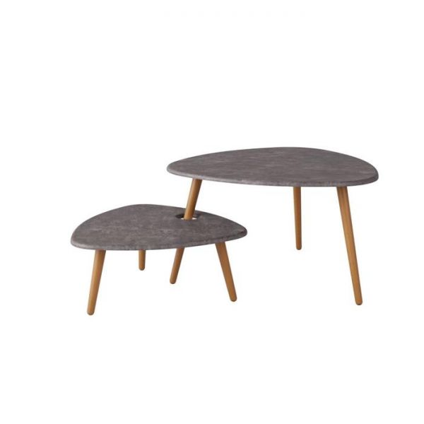 Комплект из двух журнальных столов «Стилгрей», 1200 ? 780 ? 455 мм, цвет белый