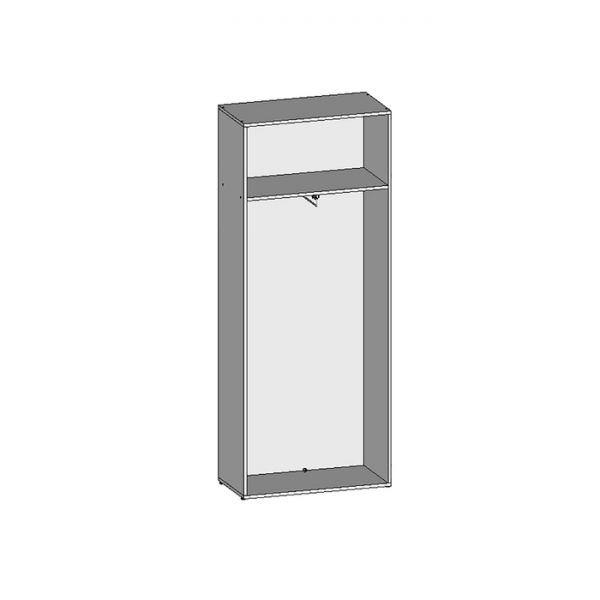 Шкаф для одежды НШ-5г, 760х380х1890 мм, белый шагр