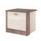 Тумба прикроватная «Николь», 466 ? 420 ? 416 мм, дверь, цвет ясень шимо светлый / тёмный