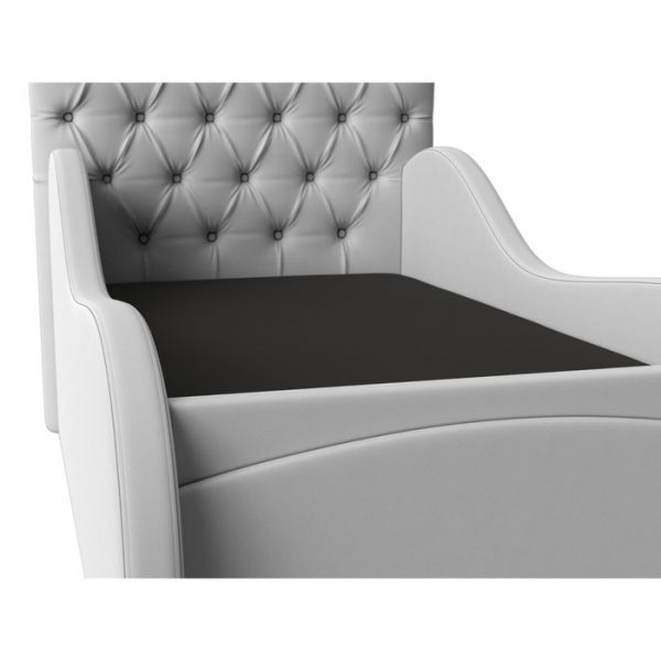 Детская кровать «Майя», механизм выкатной, экокожа, цвет белый