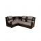 Диван угловой «Эльза-3», обивка рогожка «скиф 104», искуcственная кожа «Ecotex A 213»