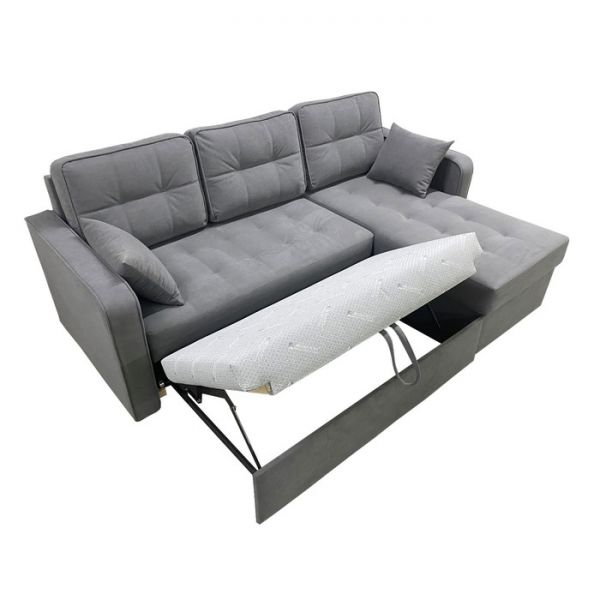 Угловой диван «Фаворит», механизм дельфин, цвет бинго бежевый