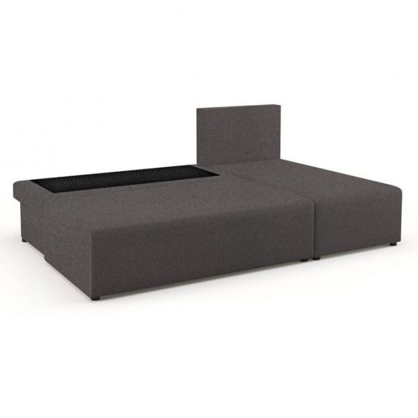 Угловой диван «Алиса», еврокнижка, бельевой ящик, ткань рогожка, цвет bahama hazel