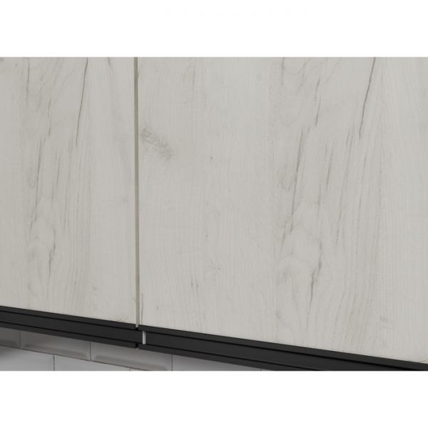 Кухонный угловой гарнитур Паола прайм 1400х1200 Белый/Кантри/Дуб грей, Дуб браун