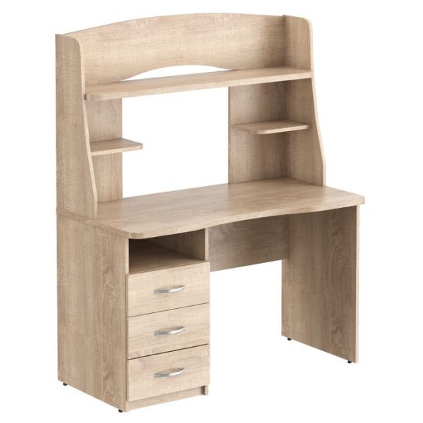 Стол компьютерный CD 1215, дуб сонома светлый, 1200х600х1525 мм