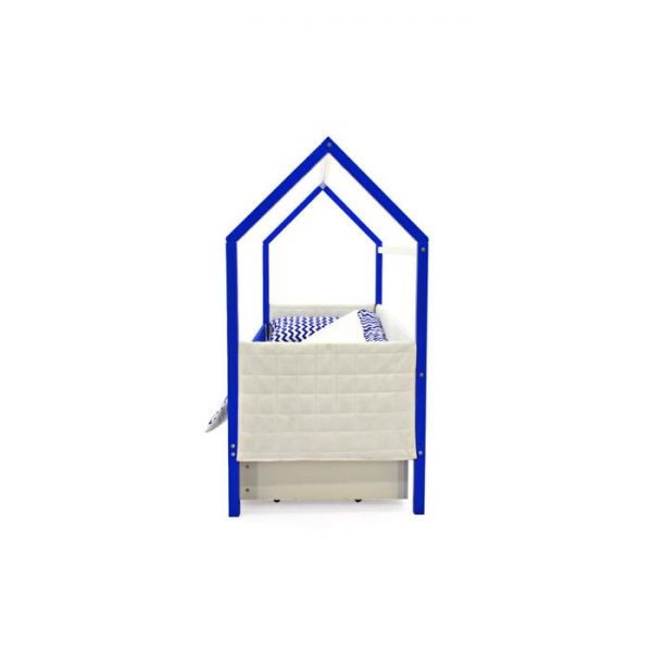 Детская кровать-домик мягкий Бельмарко  Svogen сине-белый