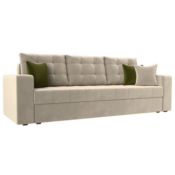 Диван прямой «Ливерпуль», механизм еврокнижка, рогожка, цвет серый