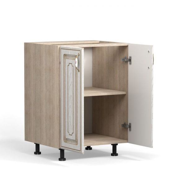 Шкаф напольный 2-дв Анжелика 600х510х820 Дуб молочный/Ясень