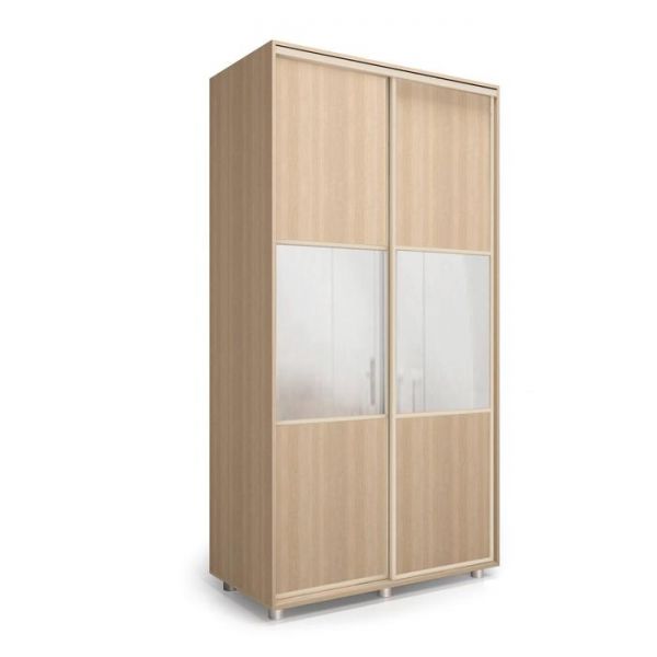 Шкаф-купе Модный Зеркало+ЛДСП Дуб сонома/Белый/Венге светлый 1400х600х2300