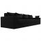 Диван прямой «Мэдисон Long», механизм еврокнижка, микровельвет, цвет чёрный