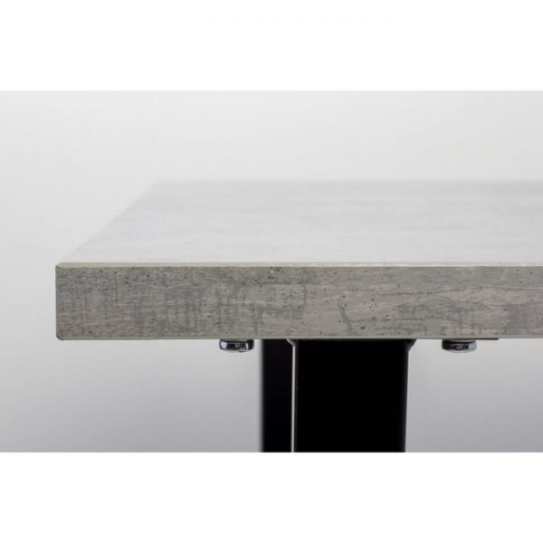 Стол АТЛАНТ-04 1100х700х750  Бетон Чикаго светлый/Опора АТЛАНТ-Черный матовый