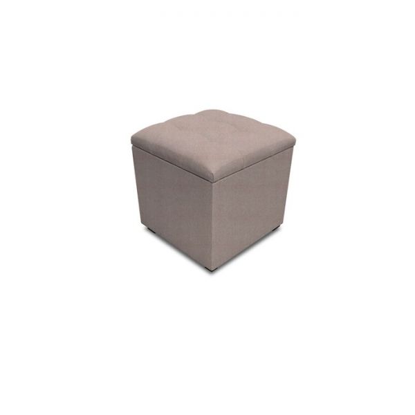 Пуф с крышкой и утяжкой, 400 ? 400 ? 420 мм,  велюр, цвет shaggy lilac