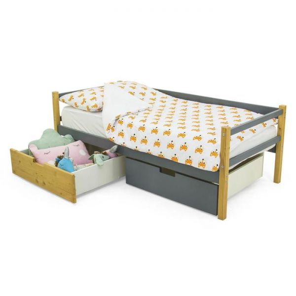 Детская кровать-тахта Svogen дерево-графит