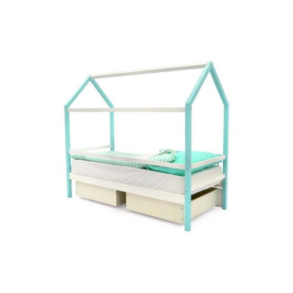 Детская кровать-домик Бельмарко Svogen мятно-белый