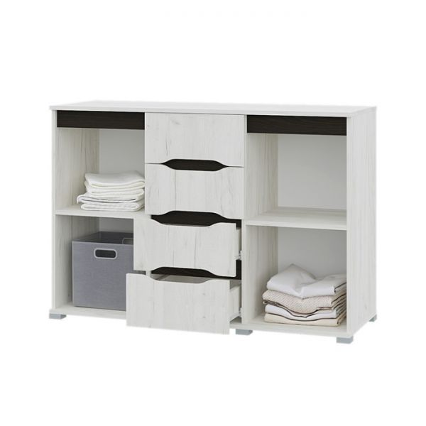 Комод Вега 1200, 1200х828х430, Крафт белый/Венге