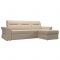 Угловой диван «Клайд», механизм дельфин, экокожа, цвет бежевый