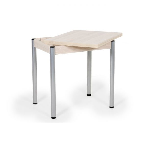 Стол Ирис поворотно-раскладной (ножки окрас Серебро), 1200x600x750, Ясень