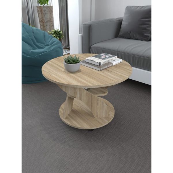 Стол журнальный 1, 700 ? 700 ? 495 мм, цвет белый