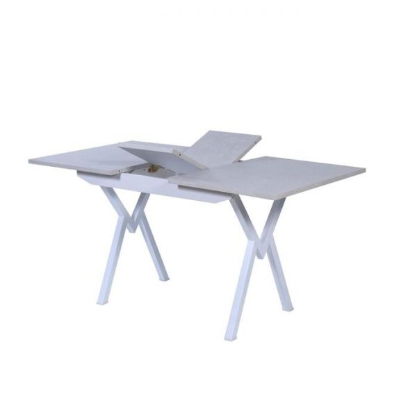 Стол раздвижной «Лофт», 1200(1550) ? 800 ? 780 мм, пластик, опора №1 чёрная, цвет графит