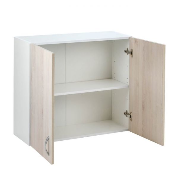 Шкаф навесной Комфорт 800х300х720 Сосна Аланд/Белый