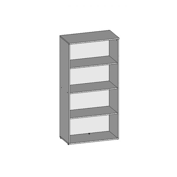 Шкаф для документов средний НШ-19, 760 ? 380 ? 1520 мм, белый шагр