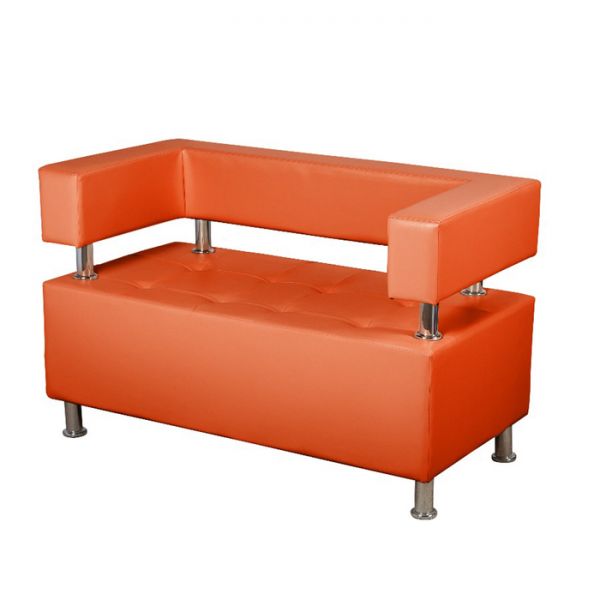 Диван 2-х местный "Борк", черный глянец