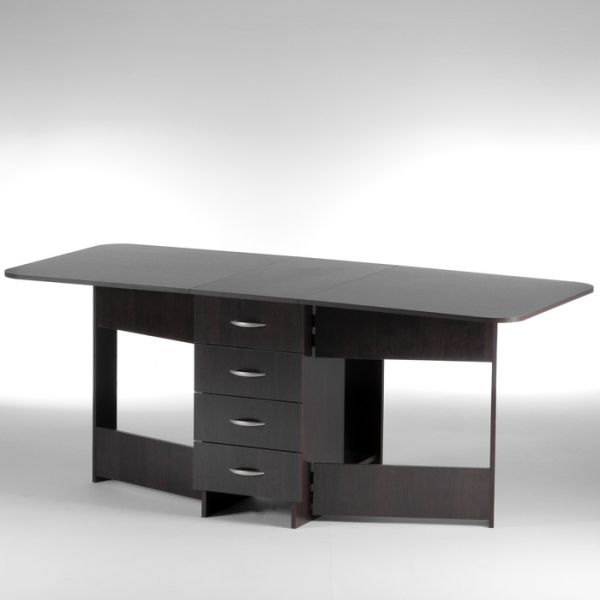 Стол-книжка с ящиками Глория 606М, 1826(424)х780х753, Венге